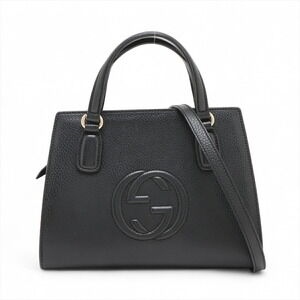 Gucci Soho top handle satchel crossbody bag Black